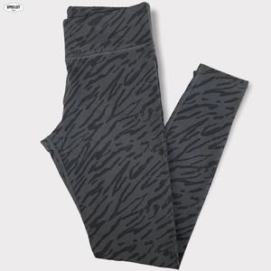 Pact Go-To Legging Performance Organic Cotton Gray Black Animal Zebra Print S